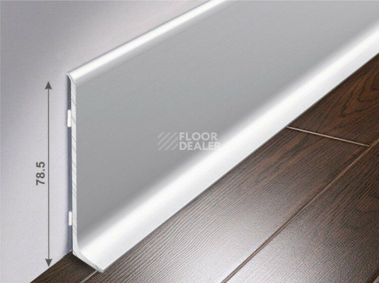 Плинтус Плинтус алюминиевый анодированный напольный Diele ПЛ80, 501л серебро люкс Плинтус алюминиевый анодированный напольный Diele ПЛ80, 501л серебро люкс фото 1 | FLOORDEALER